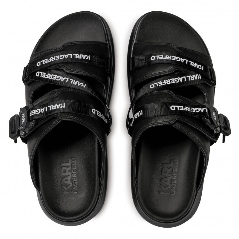Klapki KARL LAGERFELD KL62513 Black Lthr/Mono