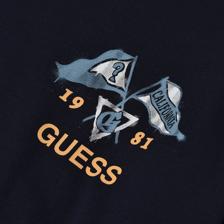 T-Shirt Meski GUESS Logo M2RI16 K8FQ1 Granatowy