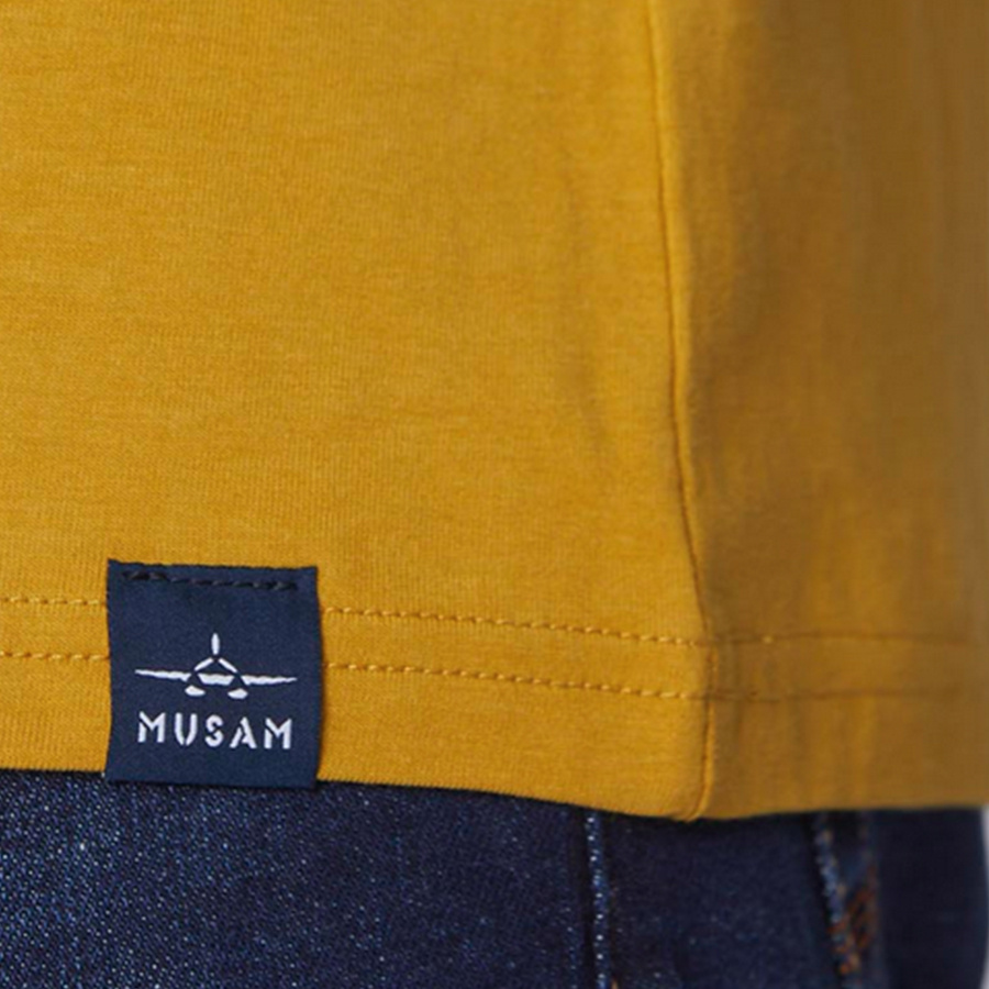 T-shirt Męski Aeronautica Militare 242TS2364J607 Żółty