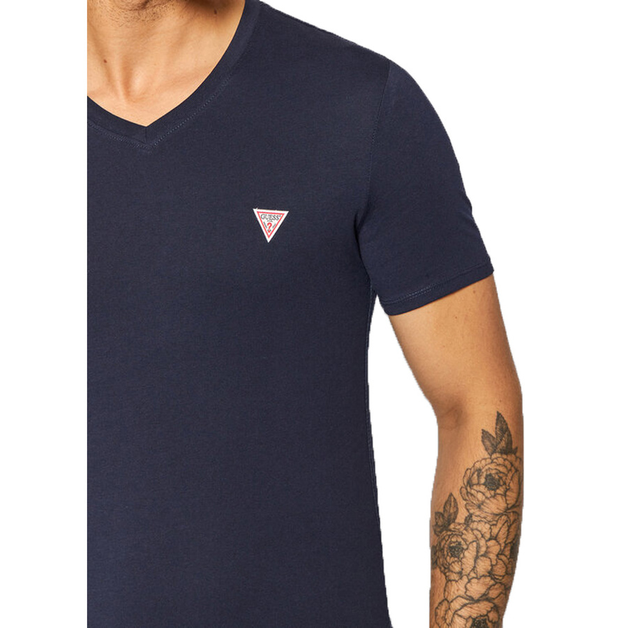 T-Shirt Meski GUESS M1RI37 I3Z11 Granatowy Slim