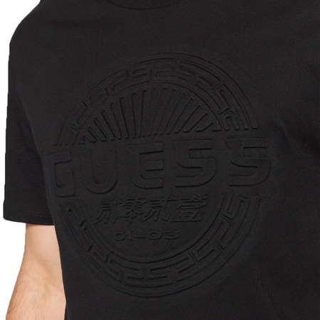 T-shirt Męski GUESS Crest M1RI25 KAQD1 Czarny