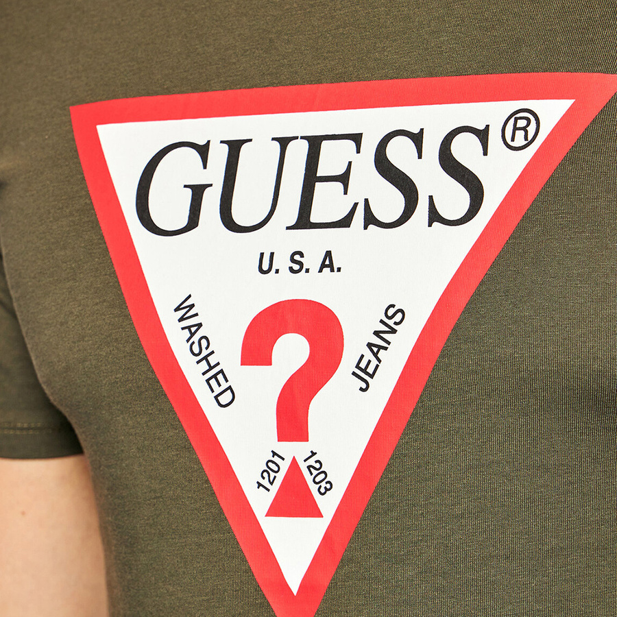 T-Shirt Meski GUESS Orginal M1RI71 I3Z11 Khaki