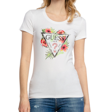 T-Shirt Damski GUESS Rebecca W1GI0N J1311 Bialy