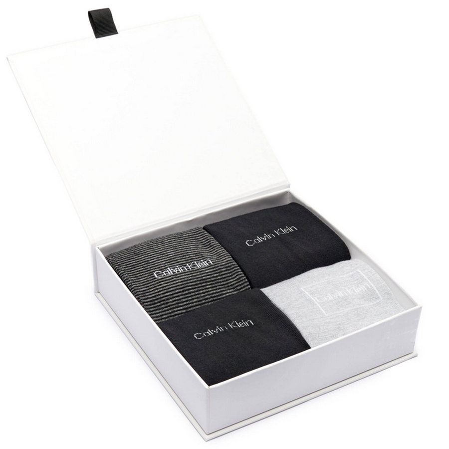 Skarpety Męskie CALVIN KLEIN 4-PACK 701229430 Czarny/Szary