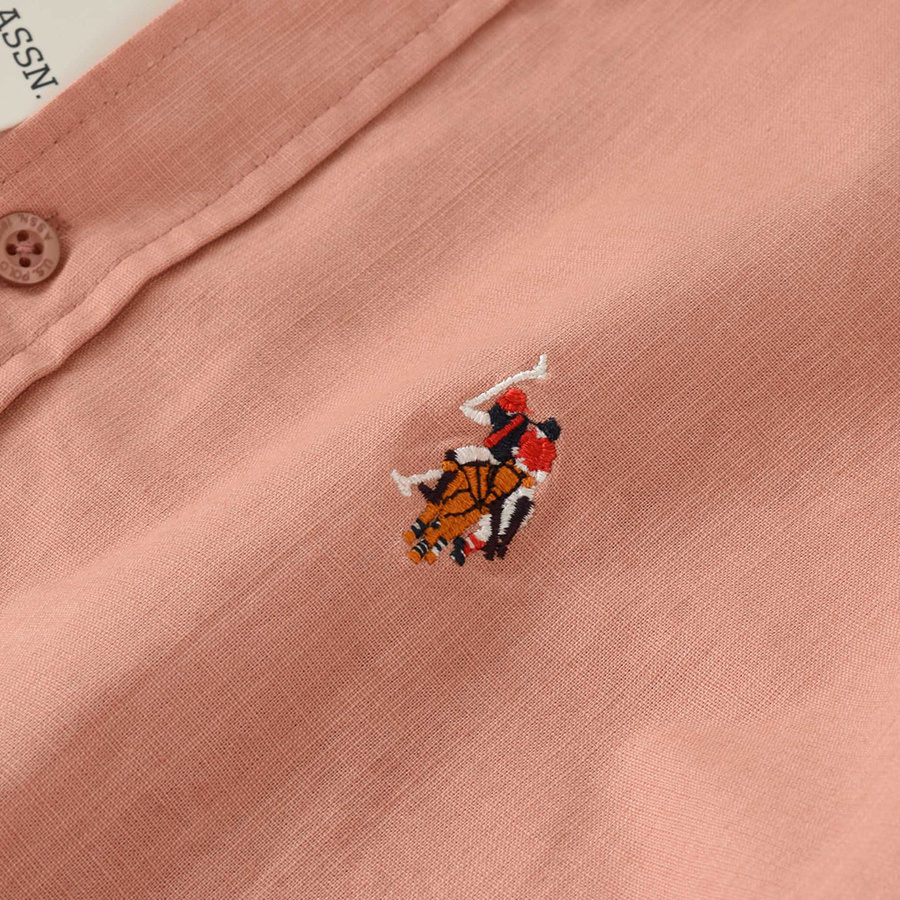 Koszula Męska U.S. POLO ASSN. US16038 Łososiowy