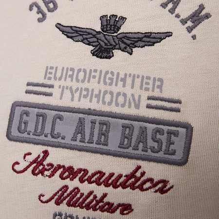 T-shirt Męski Aeronautica Militare 242TS2326J641 Beżowy