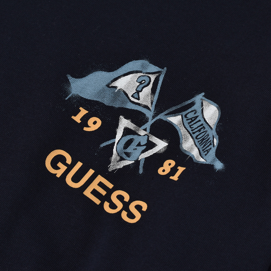 T-Shirt Meski GUESS Logo M2RI16 K8FQ1 Granatowy