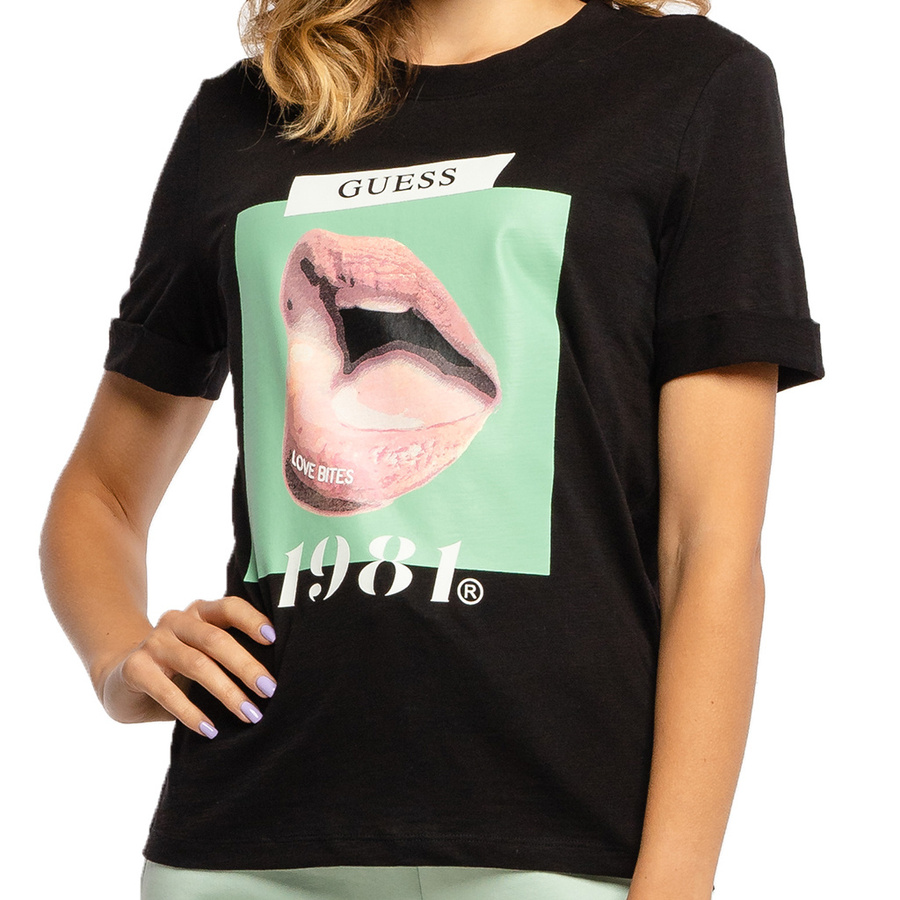 T-Shirt GUESS Odette Tee W1YI0T R8G00 Czarny