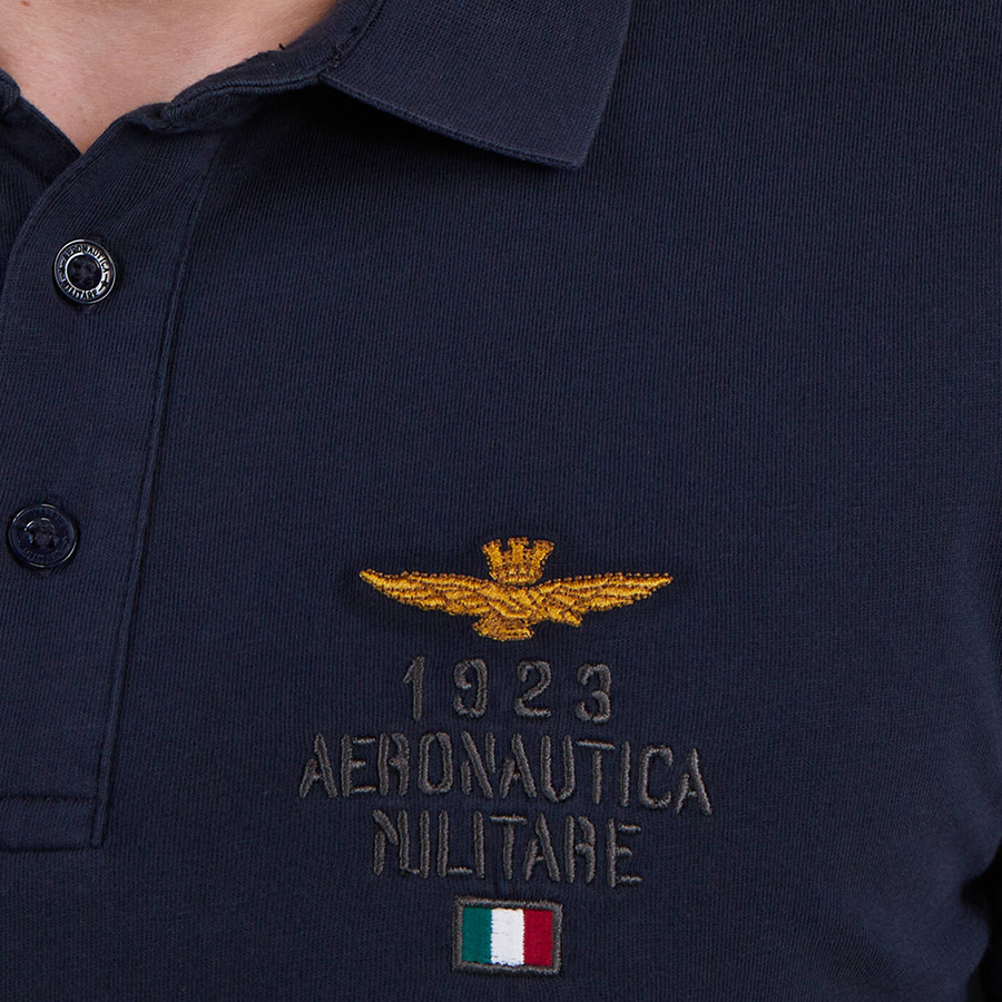 Koszulka Polo Aeronautica Militare PO1670J581 Granatowa