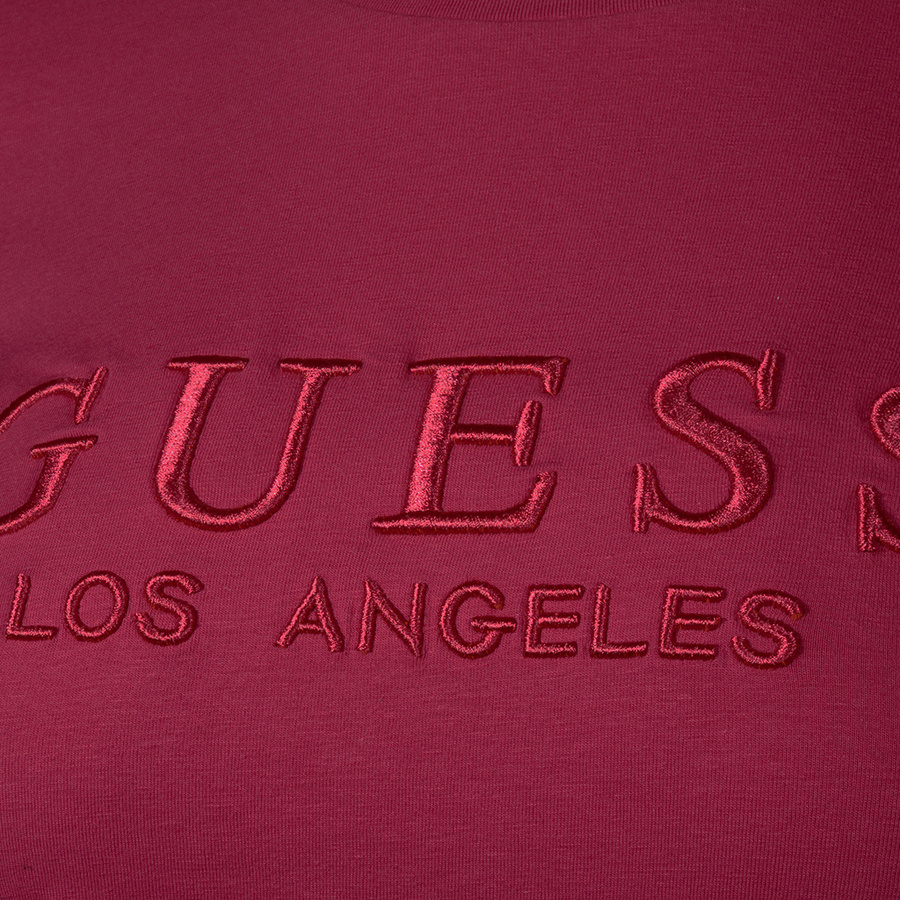 T-Shirt Damski GUESS Logo M1RI28 J1311 Bordowy