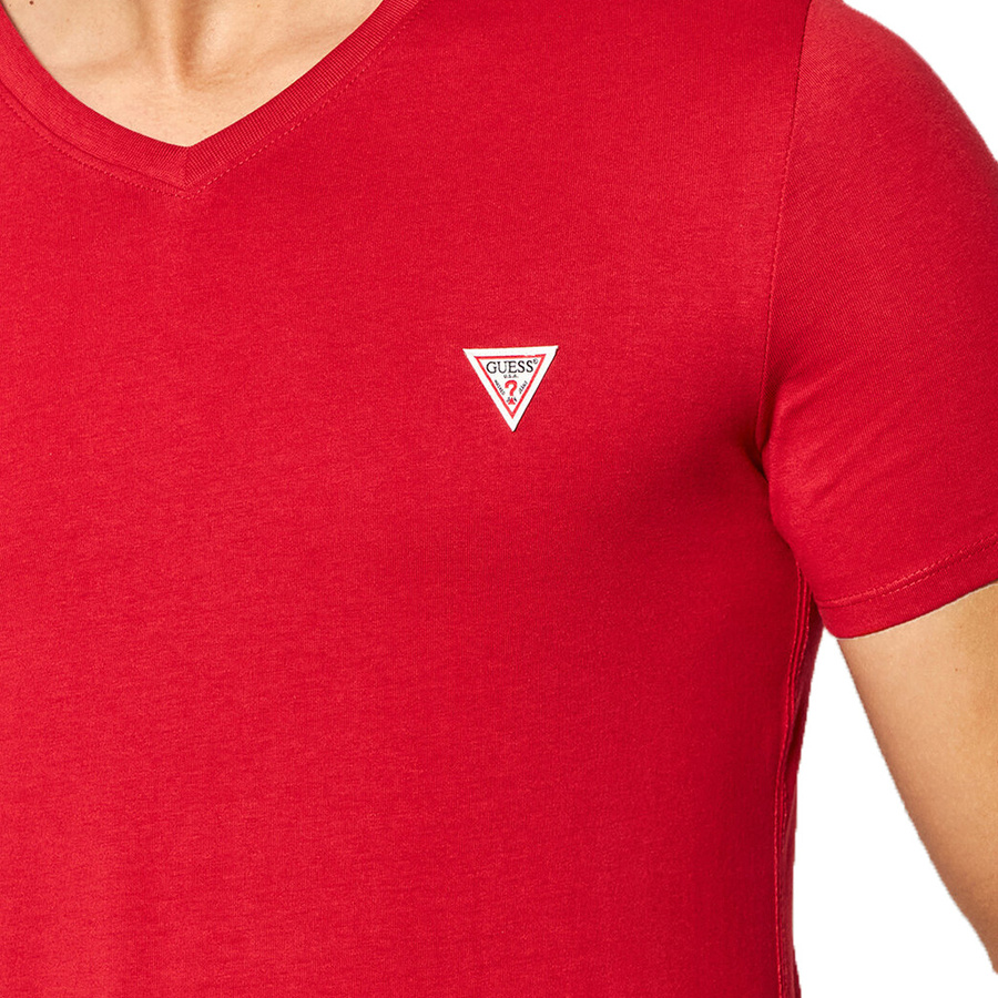 T-Shirt Meski GUESS M1RI37 I3Z11 Czerwony Slim Fit