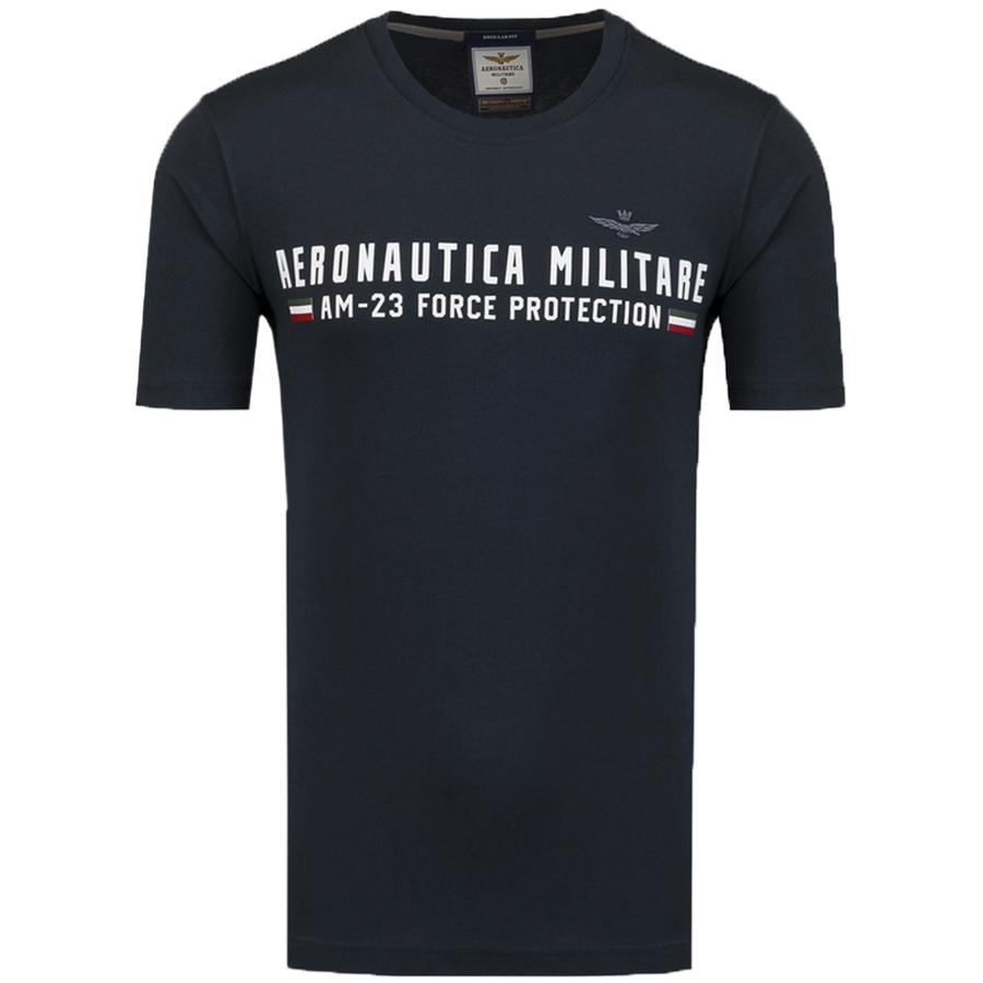 T-shirt Męski Aeronautica Militare 242TS1942J538 Granatowy