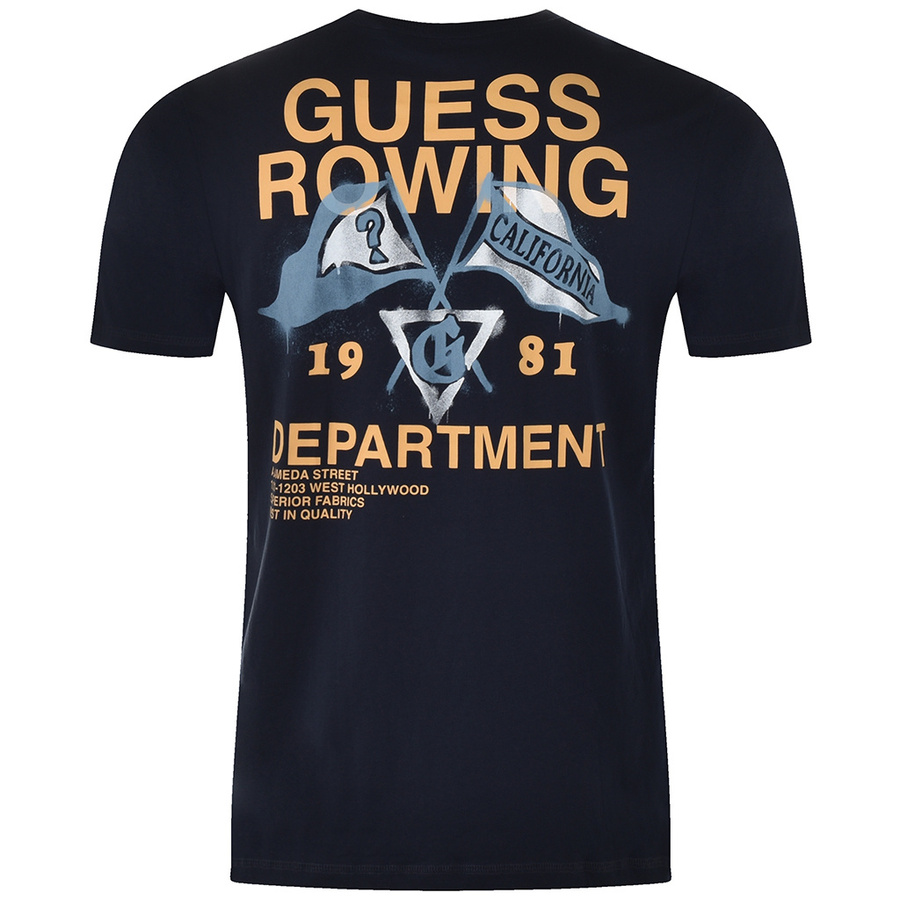 T-Shirt Meski GUESS Logo M2RI16 K8FQ1 Granatowy