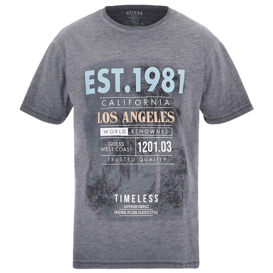 T-Shirt Męski GUESS Logo M3GI17K6XN4 Szary