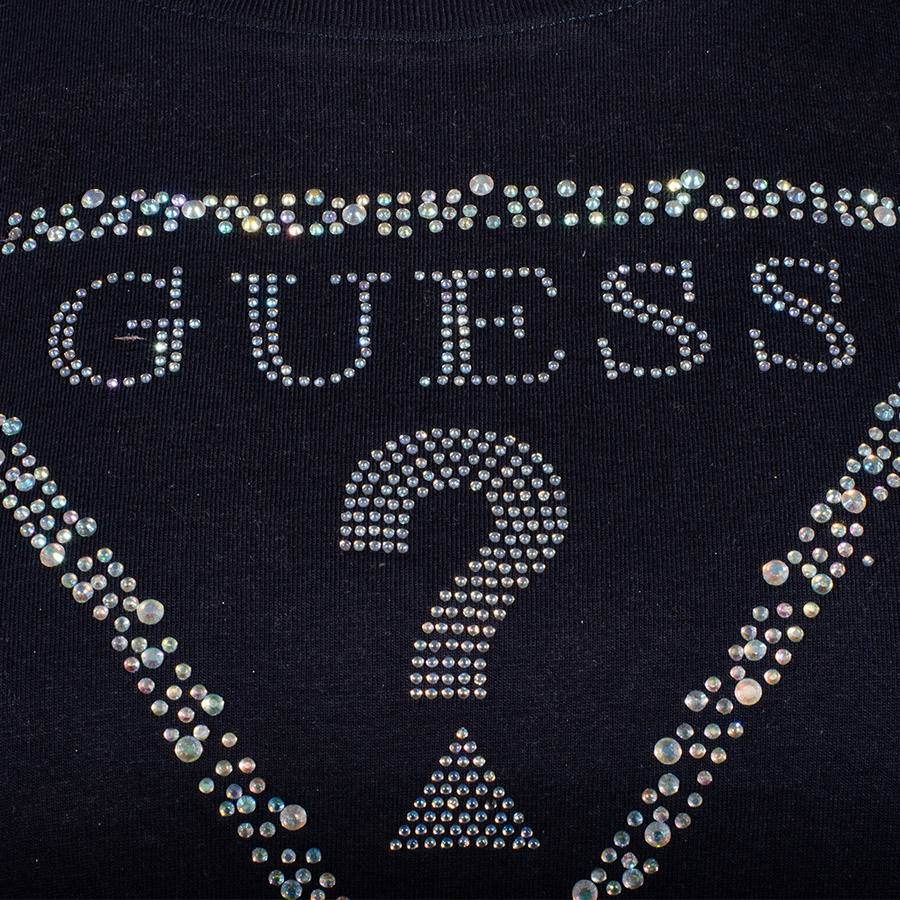 Top T-shirt GUESS Logo M1RI28 J1311 Granatowy