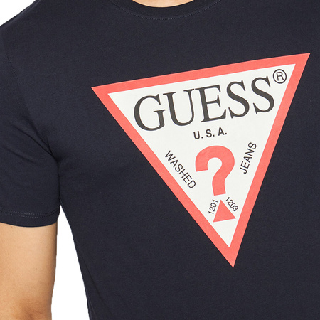 T-Shirt Meski GUESS Orginal M1RI71 I3Z11 Granatowy