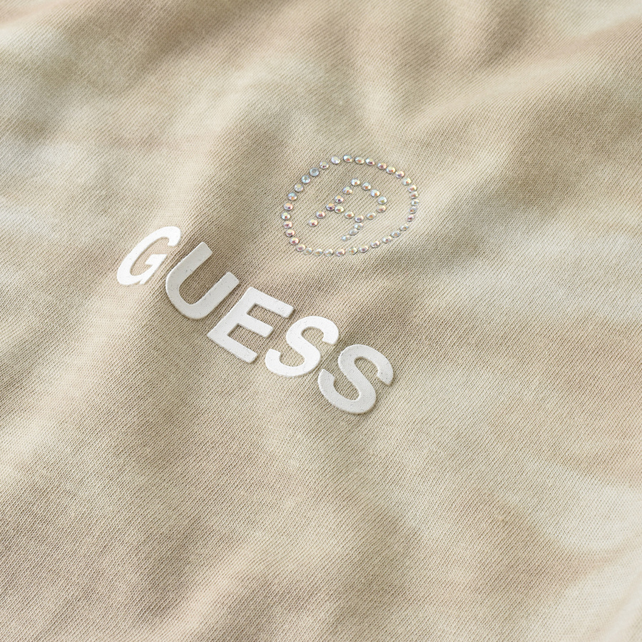 T-shirt Damski GUESS W2GI32 K9RM1 Beżowy
