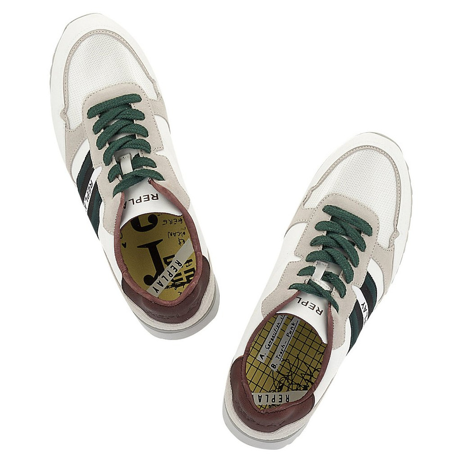 Sneakersy REPLAY HAVEFORD White Green RS680009S