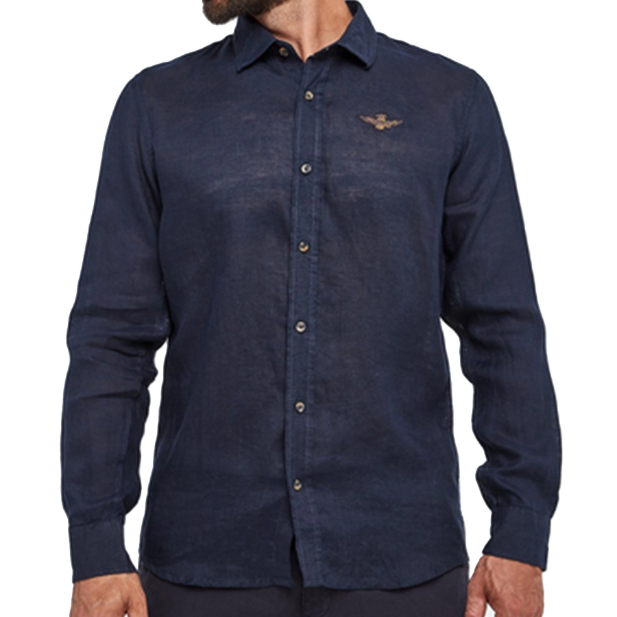 Koszula Męska Aeronautica Militare 241CA1239CT3089 Granatowa