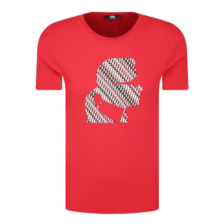T-shirt Męski KARL LAGERFELD KL20MTS01 Czerwony