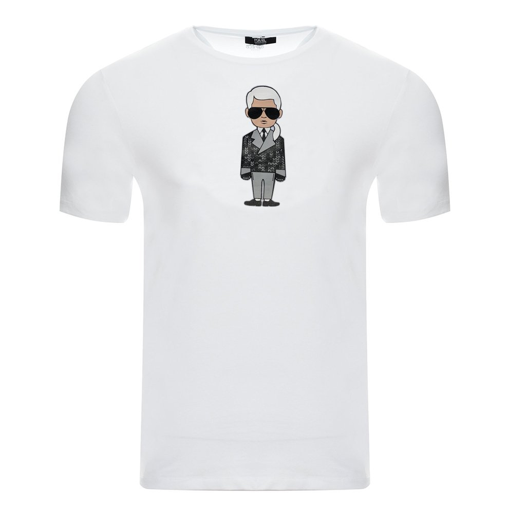 T-Shirt Meski KARL LAGERFELD KL20MTS01 Bialy