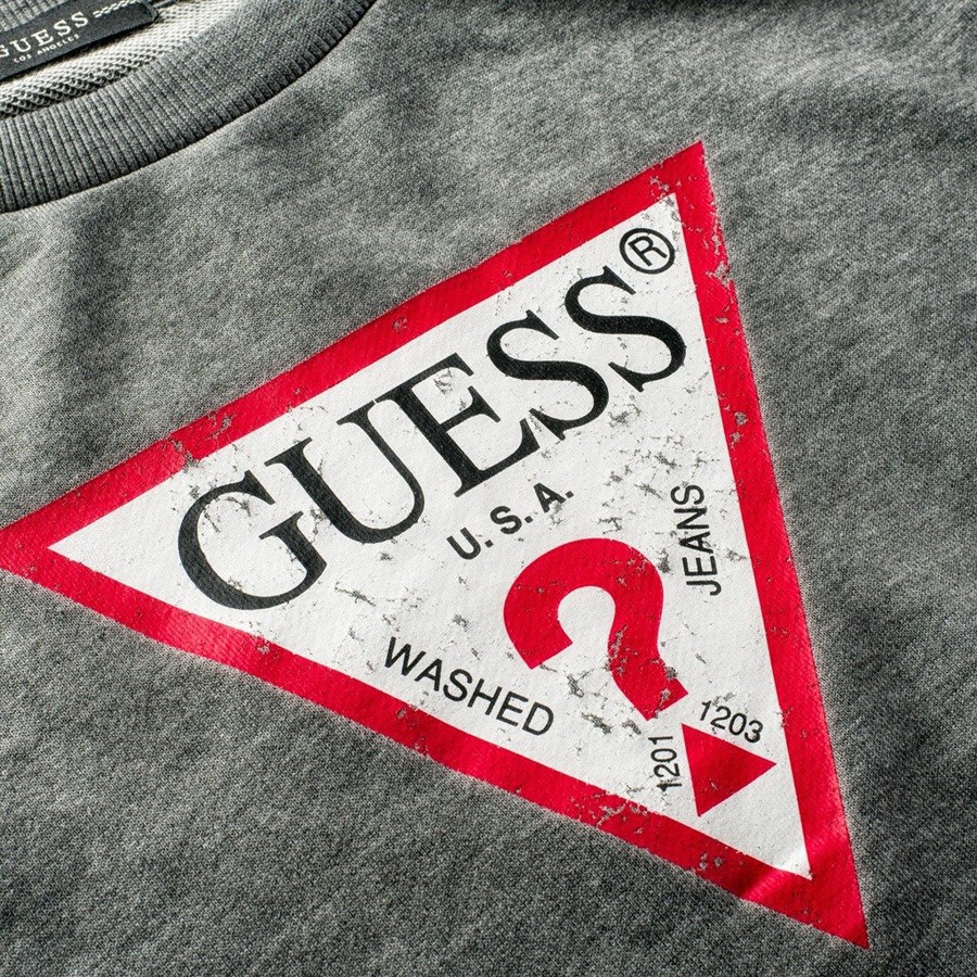 BLUZA GUESS DAMSKA SZARA LOGO W93Q73K8K90