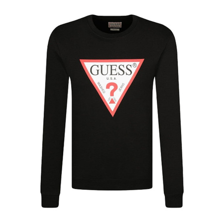 Bluza Męska GUESS LOGO Slim Fit Czarna