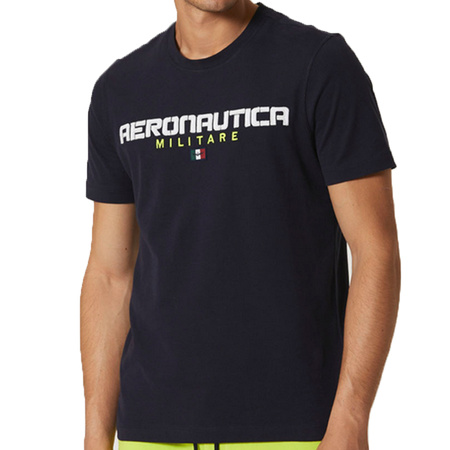 T-shirt Męski Aeronautica Militare 231TS2064J602 Granatowy