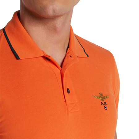 Koszulka Polo Aeronautica Militare 241PO1308P82 Pomarańczowa