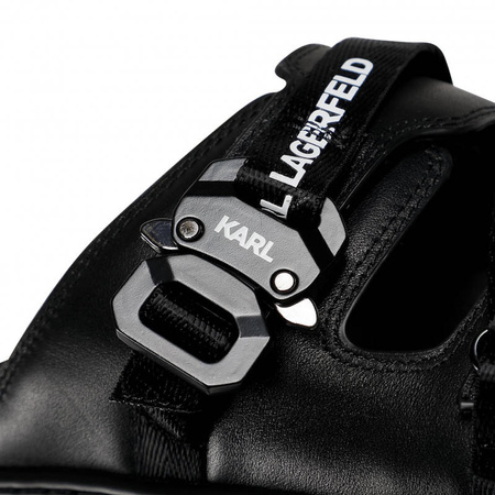 Klapki KARL LAGERFELD KL62513 Black Lthr/Mono