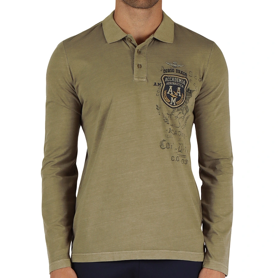 Koszulka Polo Aeronautica Militare 242PO1798J652 Khaki 