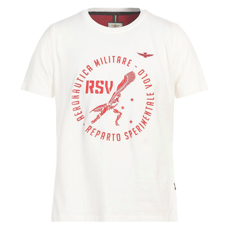 T-shirt Męski Aeronautica Militare 202TS1757J486 Biały