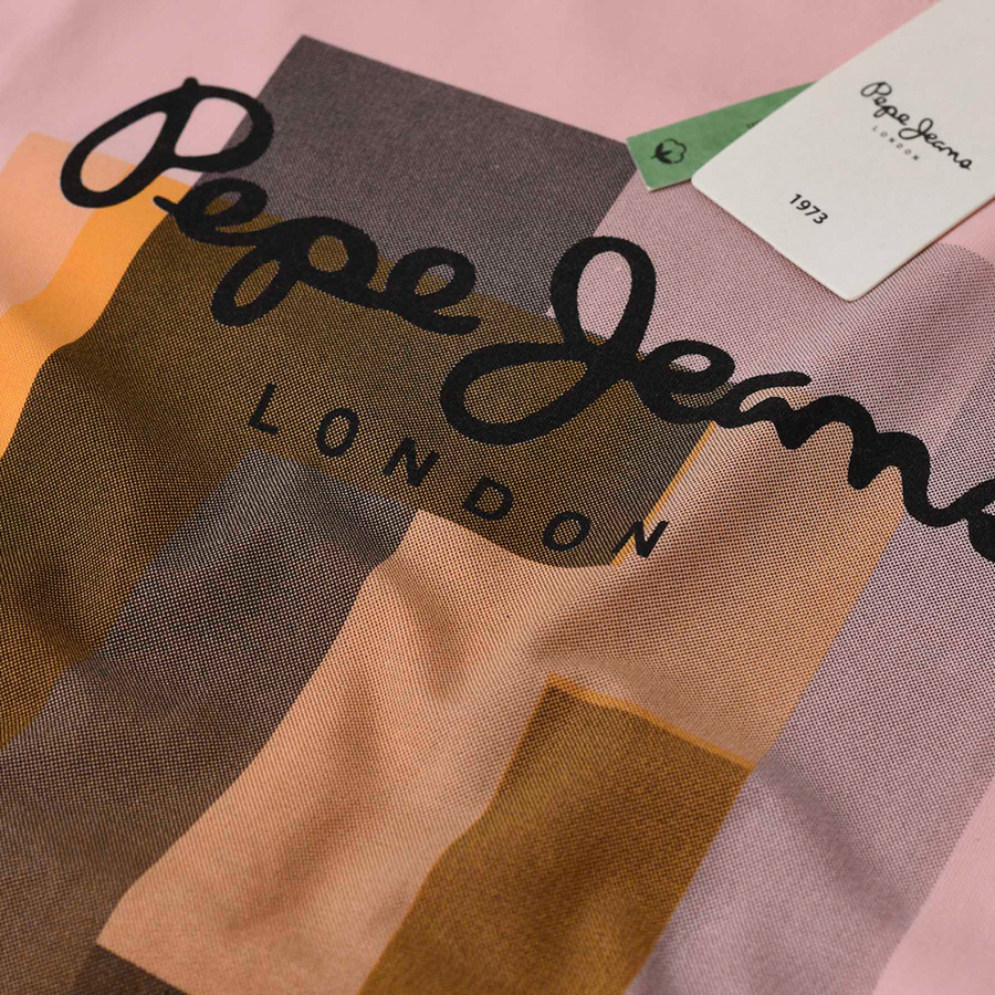 T-shirt Męski PEPE JEANS Oldwive PM508942 Różowy