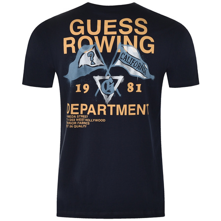 T-Shirt Meski GUESS Logo M2RI16 K8FQ1 Granatowy