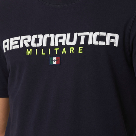 T-shirt Męski Aeronautica Militare 231TS2064J602 Granatowy