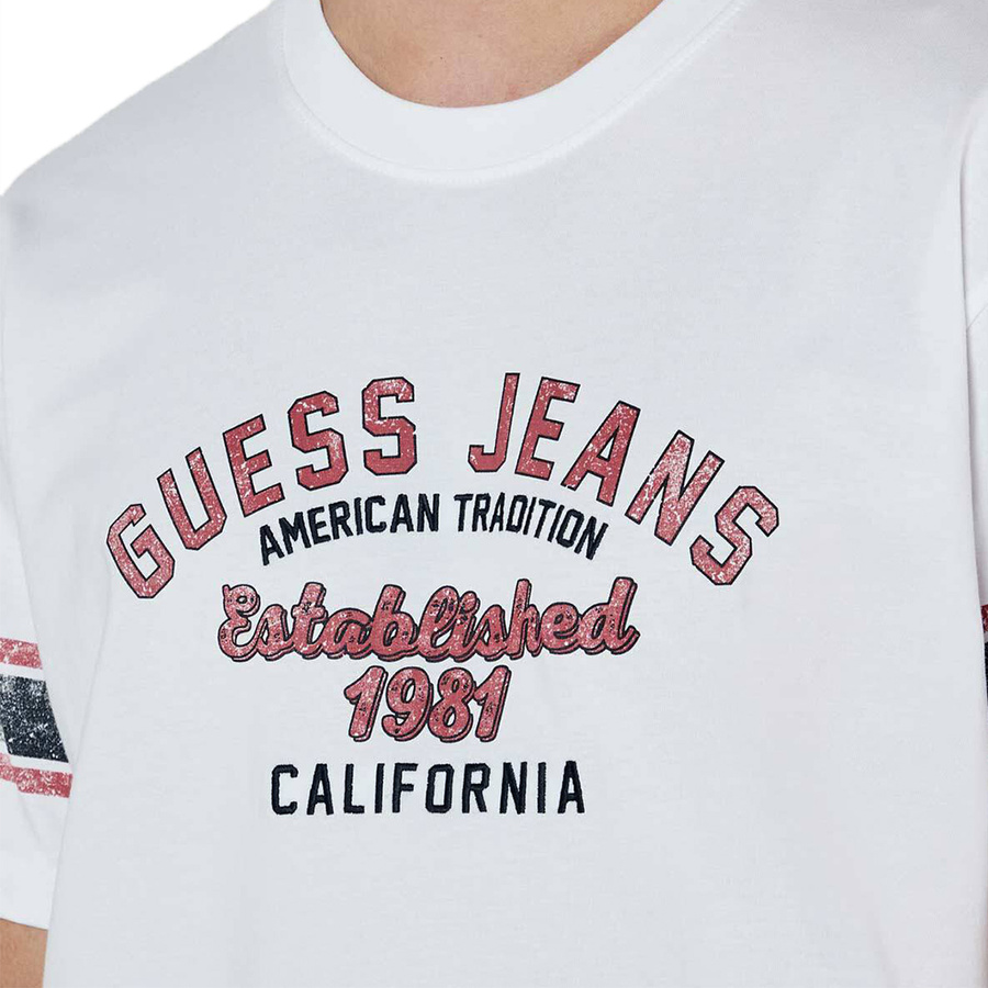 T-shirt GUESS Logo M5RI79 K8FQ4 Biały Oversize