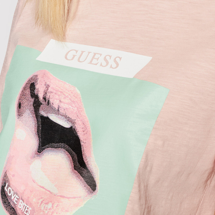 T-Shirt GUESS Odette Tee W1YI0T R8G00 Różowy