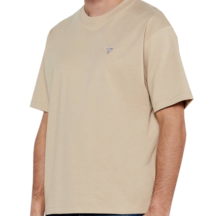 T-shirt GUESS Logo M4YI46 K8FQ4 Beżowy Oversize