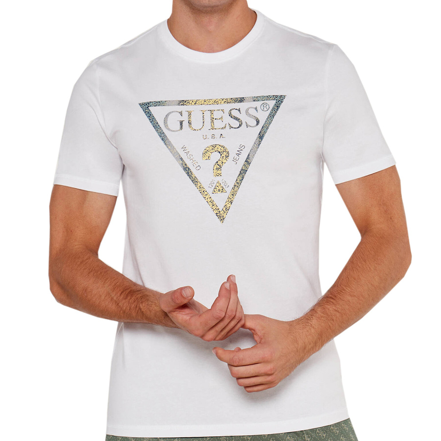 T-Shirt Męski GUESS Logo M4BI35 J1314 Biały