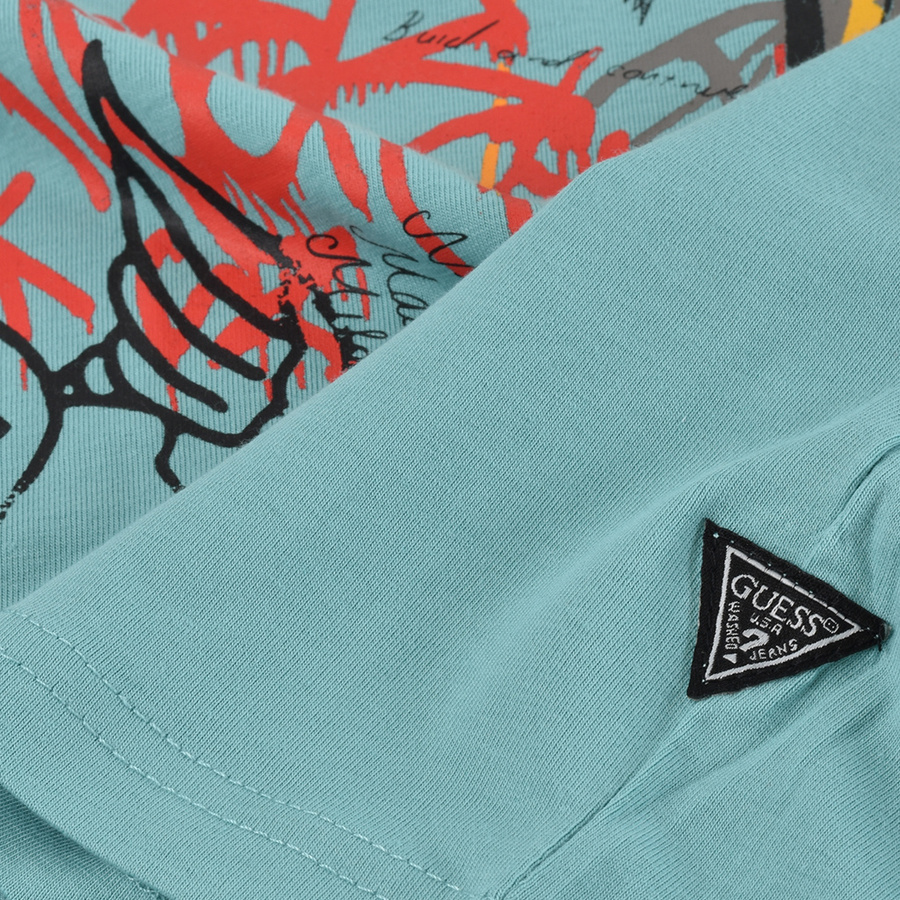 T-Shirt Męski GUESS Logo M2GI30K9RM1 Miętowy