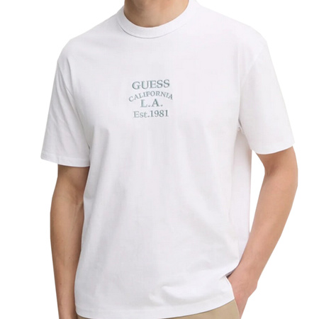 T-shirt Męski Logo GUESS M5RI35 K8FQ4 Biały