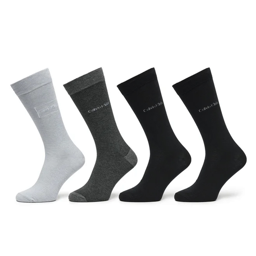 Skarpety Męskie CALVIN KLEIN 4-PACK 701229430 Czarny/Szary