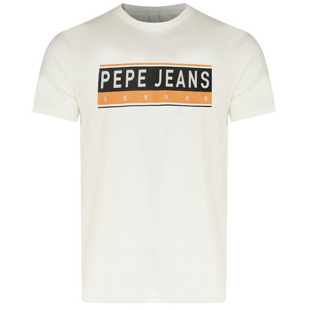 T-shirt Męski PEPE JEANS Oldwive PM508942 Biały