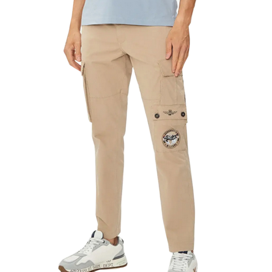 Spodnie Aeronautica Militare 241PA1601CT3254 Brązowe