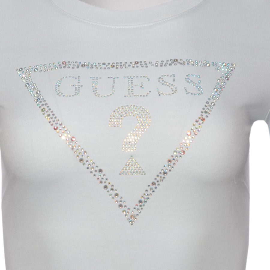 Top T-shirt Damski GUESS K73I56 K8HM0 Błękitny