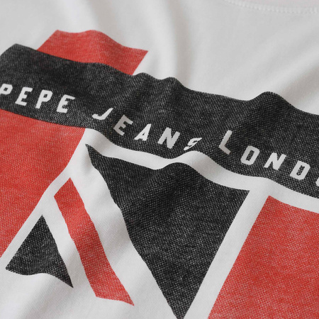 T-shirt Męski PEPE JEANS Oldwive PM508942 Biały