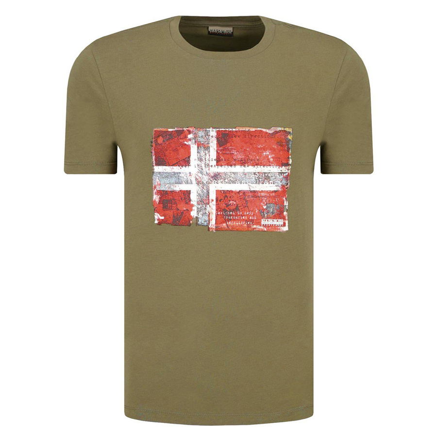 T-shirt Męski NAPAPIJRI Seitem N0YIJ4 Khaki