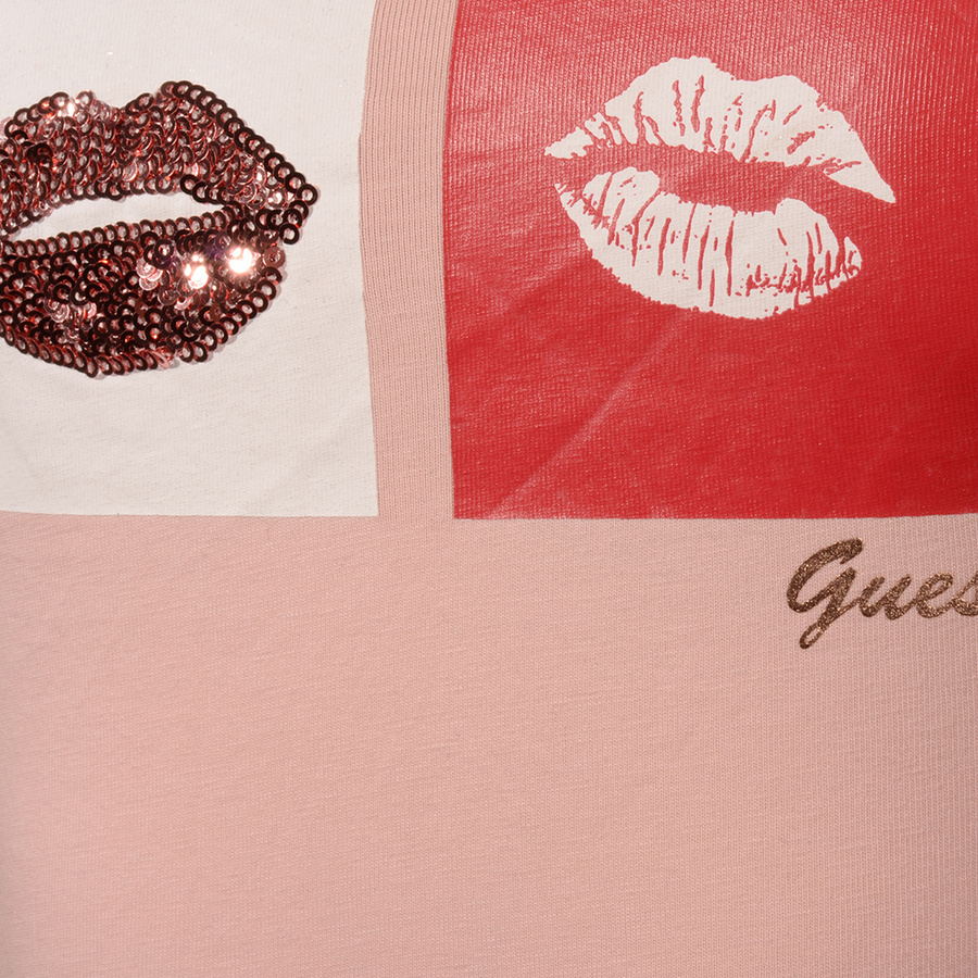 T-shirt Damski GUESS Camiseta M1YP59 KAR40 Różowy