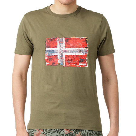 T-shirt Męski NAPAPIJRI Seitem N0YIJ4 Khaki