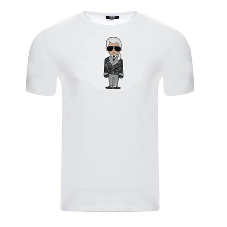 T-Shirt Meski KARL LAGERFELD KL20MTS01 Bialy